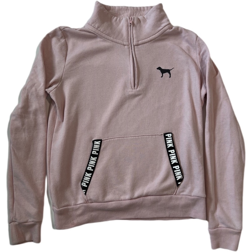 PINK quarter zip sweater XS